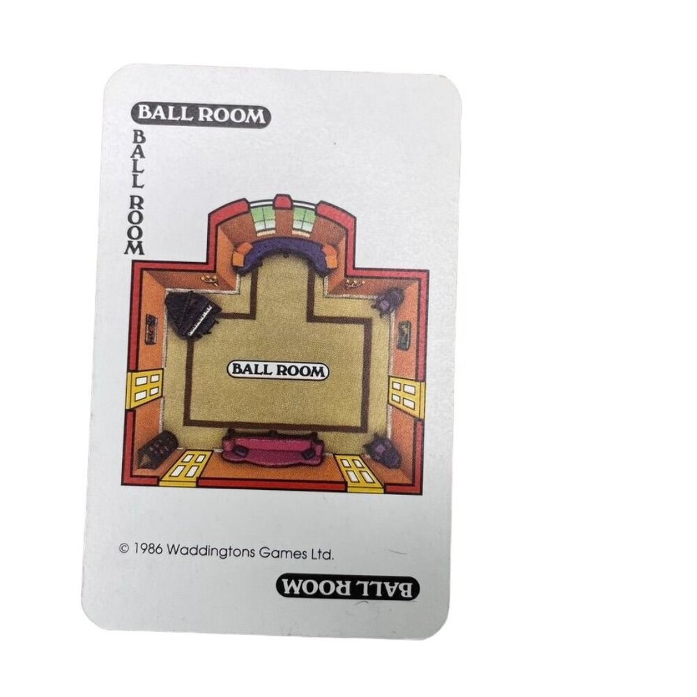 Vintage 1986 CLUE Ball Room Card Replacement Game Piece u